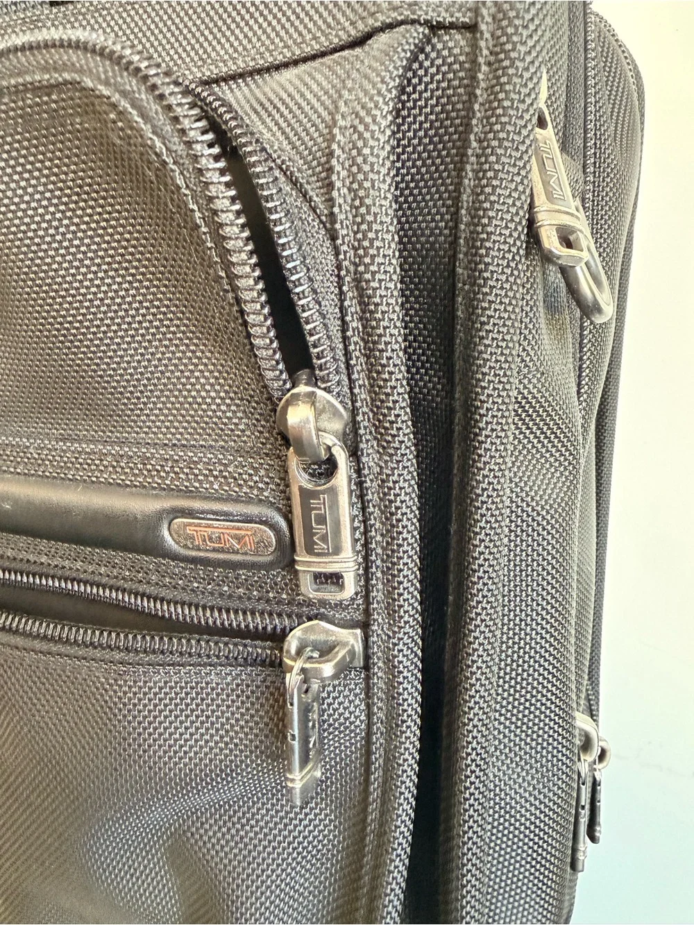 TUMI Alpha 26160D4 Black Ballistic Nylon Expandable Laptop Briefcase